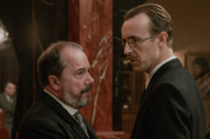 Rob Jarvis as Halecki and John Heffernan as The Bishop in 'A Gentleman in Moscow' Episode 5