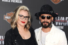 AJ McLean and Rochelle McLean at the premiere of 'Captain America: Civil War' premiere