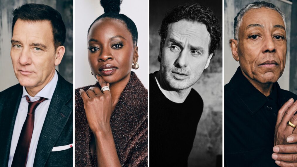 Clive Owen, Danai Gurira, Andrew Lincoln, and Giancarlo Esposito in TV Insider's TCA Winter 2024 Portrait Studio