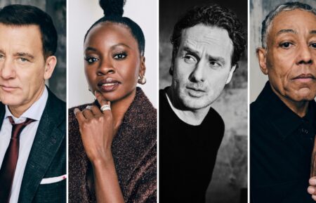 Clive Owen, Danai Gurira, Andrew Lincoln, and Giancarlo Esposito in TV Insider's TCA Winter 2024 Portrait Studio