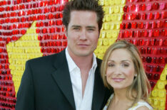 The Bachelor's Andrew Firestone and girlfriend Jen Schefft attend The 2003 MTV Movie Awards