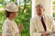 Sofia Helin as Crown Princess Martha, Kyle MacLachlan as President Franklin D. Roosevelt in 'Atlantic Crossing'