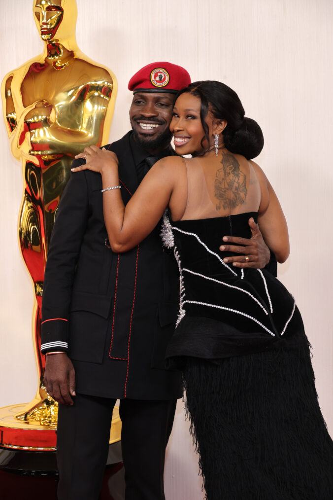Bobi Wine and Barbie Kyagulanyi attend the 96th Annual Academy Awards