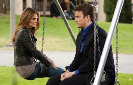 Stana Katic as Beckett and Nathan Fillion as Castle in 'Castle'