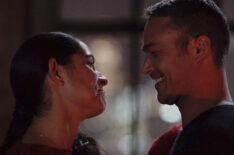 Taylor Kinney as Kelly Severide and Miranda Rae Mayo as Stella Kidd on 'Chicago Fire'