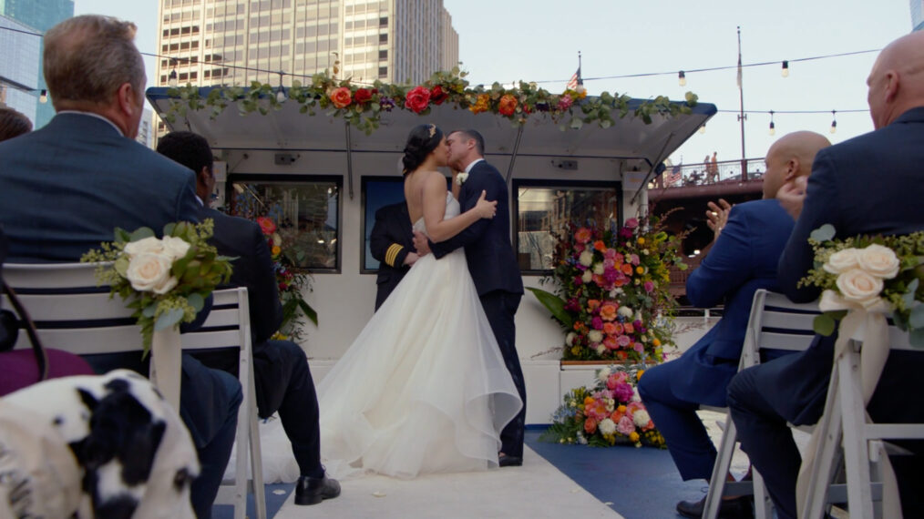 Taylor Kinney as Kelly Severide and Miranda Rae Mayo as Stella Kidd on 'Chicago Fire'