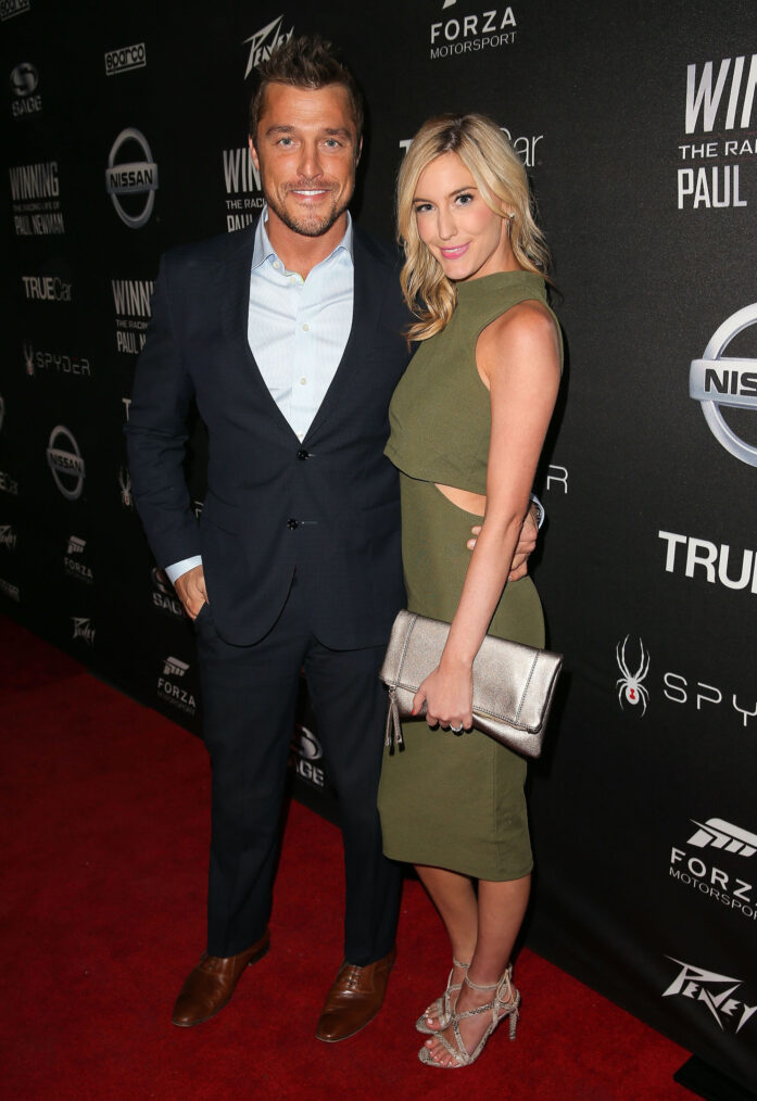 Chris Soules and Whitney Bischoff at the El Capitan Theatre on April 16, 2015 in Hollywood, California.