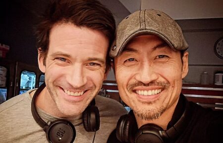 Colin Donnell and Brian Tee on 'Chicago Med' set