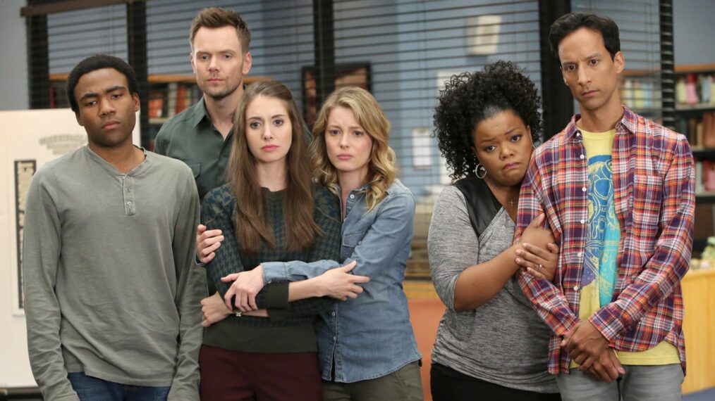 Donald Glover, Joel McHale, Alison Brie, Gillian Jacobs, Yvette Nicole Brown, and Danny Pudi for 'Community'