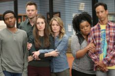 Donald Glover, Joel McHale, Alison Brie, Gillian Jacobs, Yvette Nicole Brown, and Danny Pudi for 'Community'
