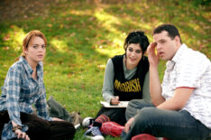 Lindsay Lohan, Lizzy Caplan, and Daniel Franzese in Mean Girls, 2004