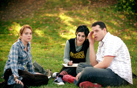 Lindsay Lohan, Lizzy Caplan, and Daniel Franzese in Mean Girls, 2004