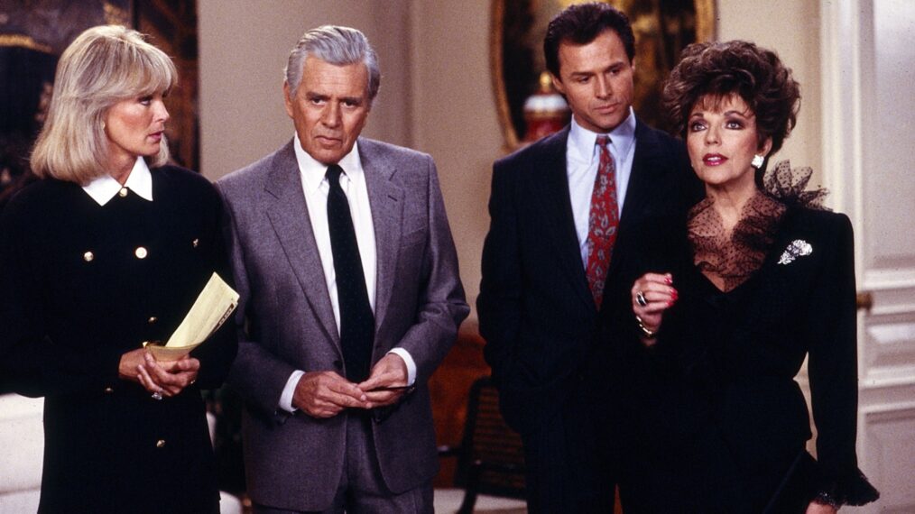 Linda Evans, John Forsythe, Michael Nader, and Joan Collins in 'Dynasty'