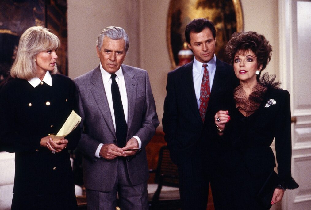 Linda Evans, John Forsythe, Michael Nader, and Joan Collins in 'Dynasty'