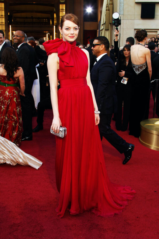 Emma Stone at the Oscars in 2012