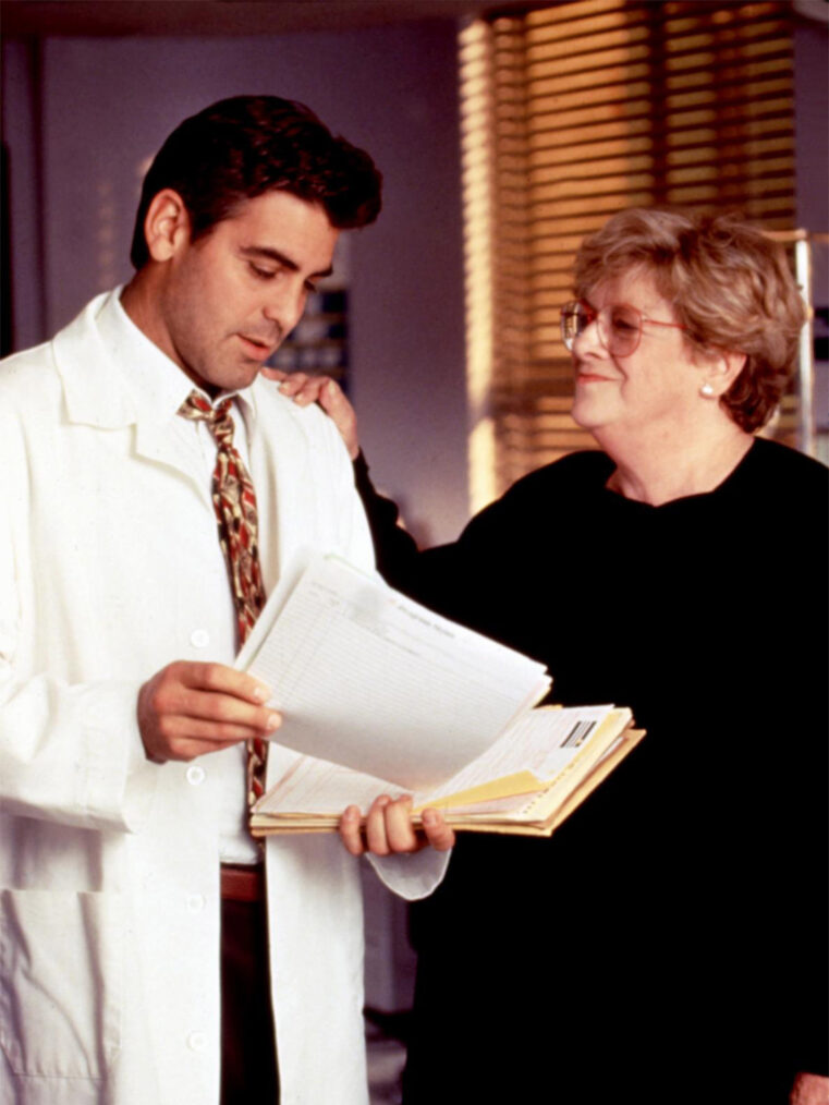 George Clooney as Doug Ross and Rosemary Clooney as Mary Cavanaugh in 'ER'