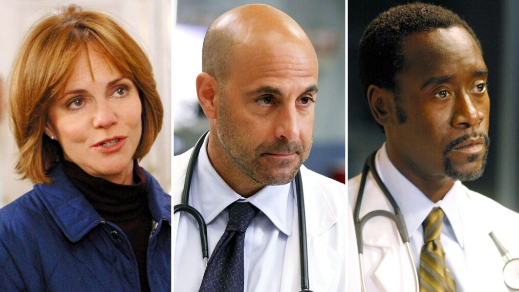 Sally Field as Maggie Wyczenski, Stanley Tucci as Kevin Moretti, and Don Cheadle as Paul Nathan in 'ER'