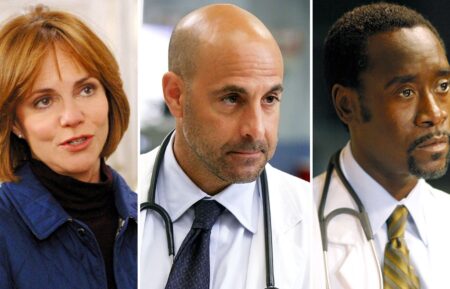 Sally Field as Maggie Wyczenski, Stanley Tucci as Kevin Moretti, and Don Cheadle as Paul Nathan in 'ER'