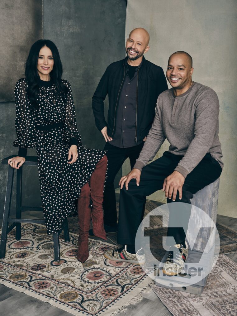 'Extended Family' stars Abigail Spencer, Jon Cryer, and Donald Faison for TV Insider at TCA