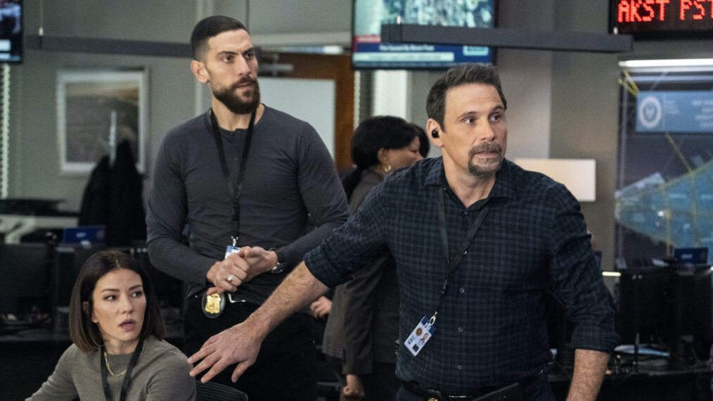 Vedette Lim as Elise Taylor, Zeeko Zaki as Special Agent Omar Adom ‘OA’ Zidan, and Jeremy Sisto as Assistant Special Agent in Charge Jubal Valentine — 'FBI' Season 6 Episode 4