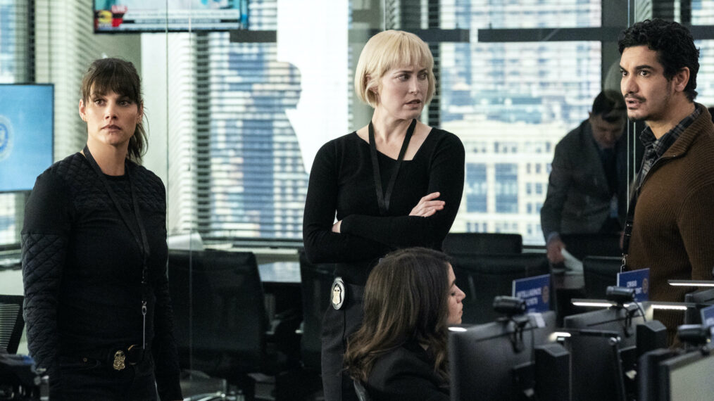 Missy Peregrym as Special Agent Maggie Bell, Charlotte Sullivan as Jessica Blake and Elyes Gabel as Hassan Bilal — 'FBI' Season 6 Episode 4