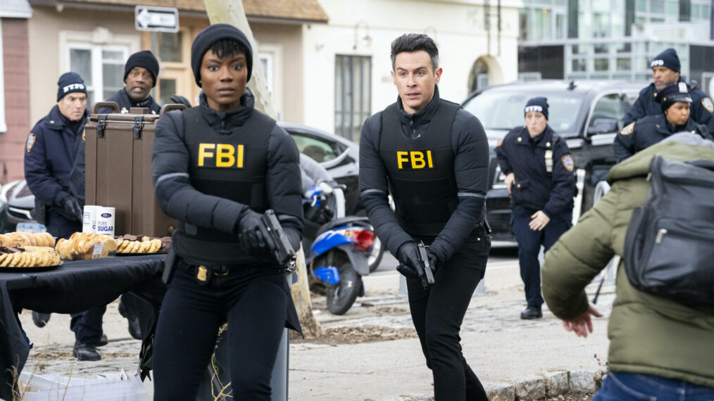 Katherine Renee Kane as Special Agent Tiffany Wallace and John Boyd as Special Agent Stuart Scola — 'FBI' Season 6 Episode 4 - 'Creating a Monster'