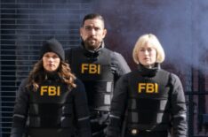 Missy Peregrym as Special Agent Maggie Bell, Zeeko Zaki as Special Agent Omar Adom ‘OA’ Zidan, and Charlotte Sullivan as Jessica Blake — 'FBI' Season 6 Episode 6
