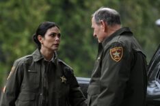 Morena Baccarin as Mickey Fox and Michael St. John Smith as Sheriff Fred Watkins — 'Fire Country' Season 2 Episode 6