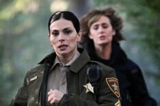 Morena Baccarin as Sheriff Mickey Fox and Diane Farr as Sharon Leone — 'Fire Country' Season 2 Episode 6