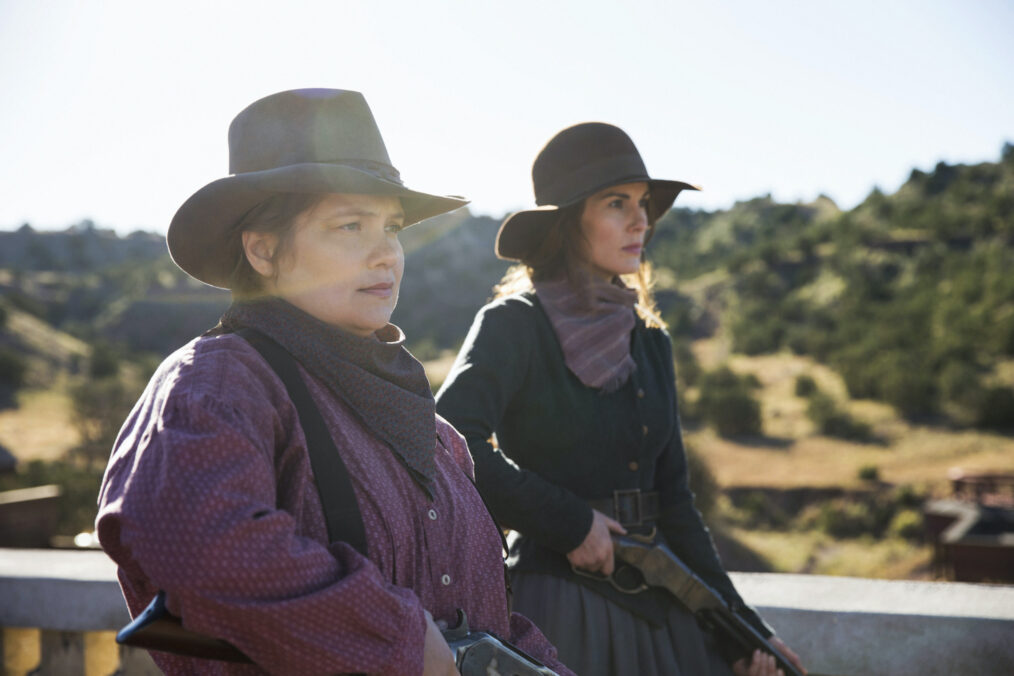 Merritt Wever and Michelle Dockery in 'Godless' Season 1 Episode 6