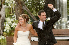 Molly Malaney Mesnick and Jason Mesnick during their TV wedding