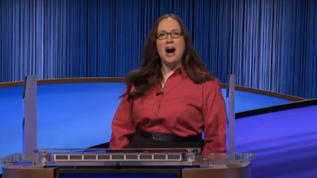Jennifer Quail competing in 'Jeopardy!' on March 27, 2024