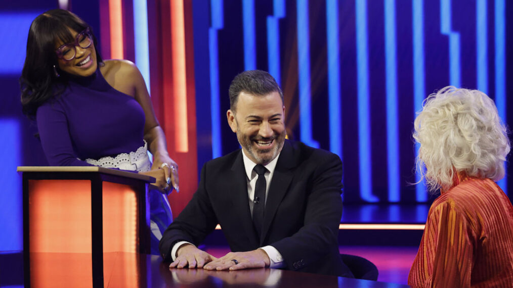 Keke Palmer, Jimmy Kimmel, and a contestant on 'Password'