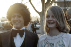Jodie Foster and guest at the Oscars in 1977