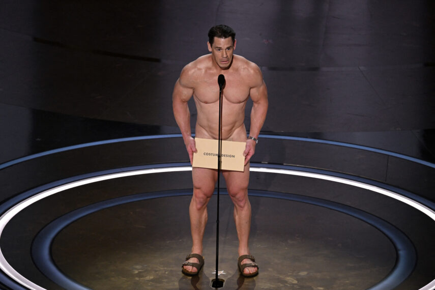 John Cena presenting Best Costume Design naked at the Oscars
