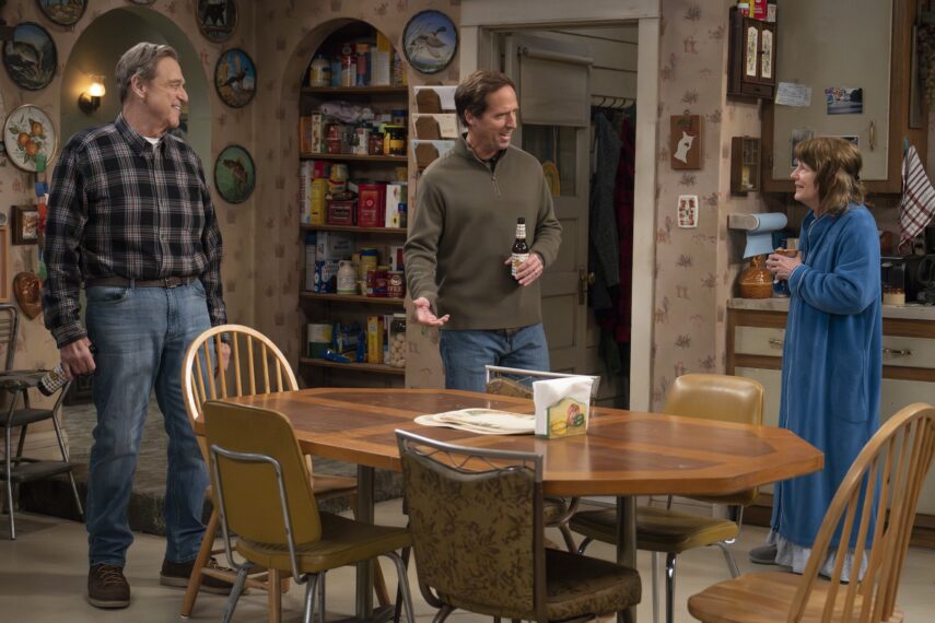John Goodman, Nat Faxon and Natalie West on The Conners