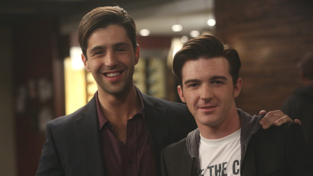 Josh Peck and Drake Bell on set of 'Grandfathered' Season 1