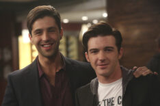 Josh Peck and Drake Bell on set of 'Grandfathered' Season 1