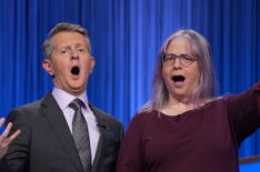 Ken Jennings and Celeste DiNucci on Jeopardy!