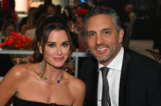 Kyle Richards and Mauricio Umansky attend the Elton John AIDS Foundation's 31st Annual Academy Awards Viewing Party on March 12, 2023 in West Hollywood, California.