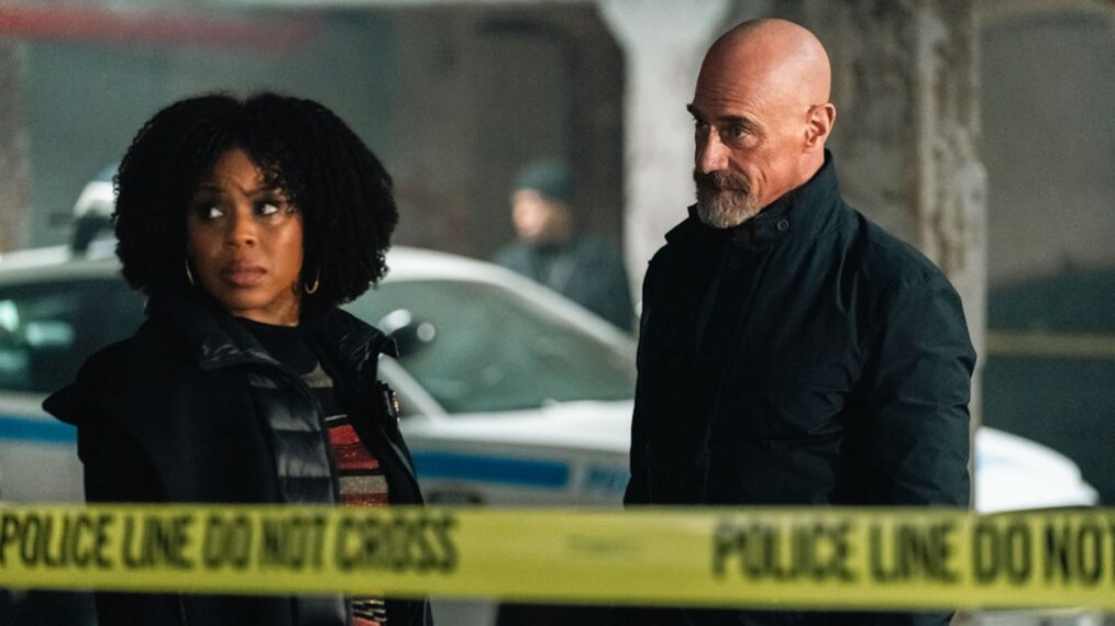 Danielle Moné Truitt as Sgt. Ayanna Bell, Christopher Meloni as Det. Elliot Stabler — 'Law & Order: Organized Crime' Season 4 Episode 2