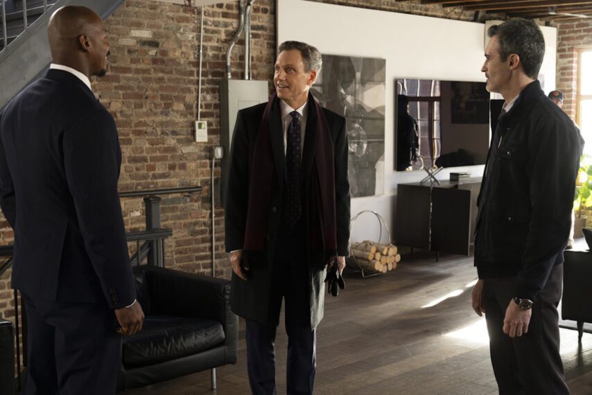 Mehcad Brooks as Det. Jalen Shaw, Tony Goldwyn as DA Nicholas Baxter, Reid Scott as Det. Vincent Riley — 'Law & Order' Season 23 Episode 7