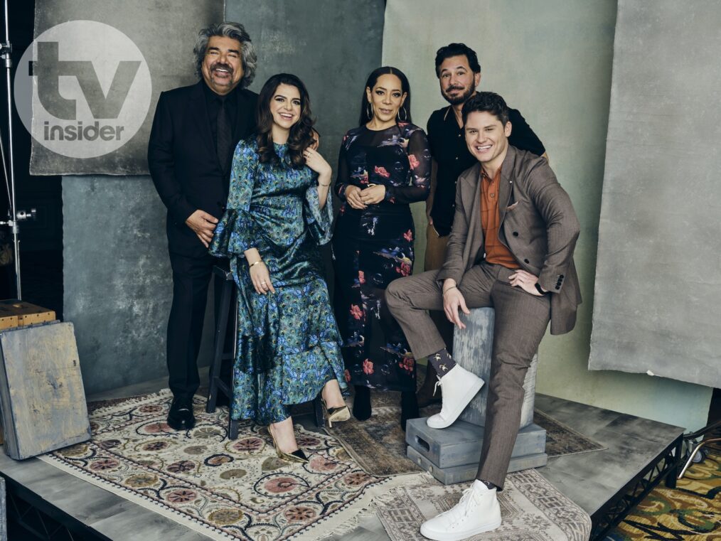 'Lopez vs Lopez' stars George Lopez, Mayan Lopez, Selenis Leyva, Al Madrigal, and Matt Shively for TV Insider at TCA