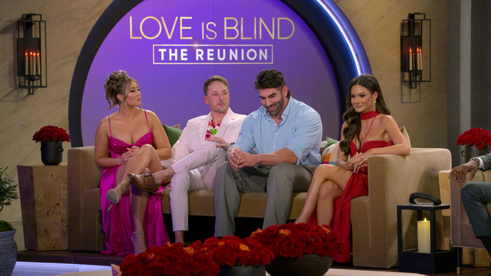 Sarah Ann Bick, Jeramey Lutinski, Trevor Sova, and Jessica Vestal at 'Love Is Blind: The Reunion'