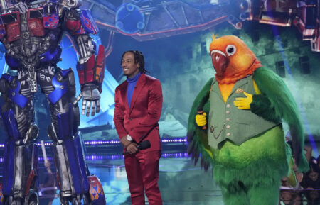 Nick Cannon and Lovebird in The Masked Singer “Transformers Night”