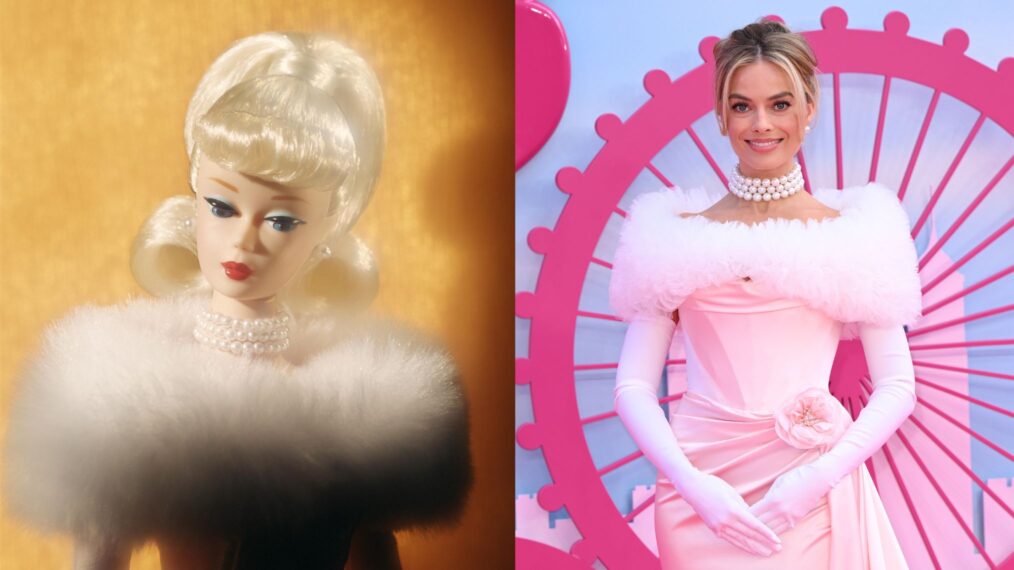 Margot Robbie as 1960 Enchanted Evening Barbie