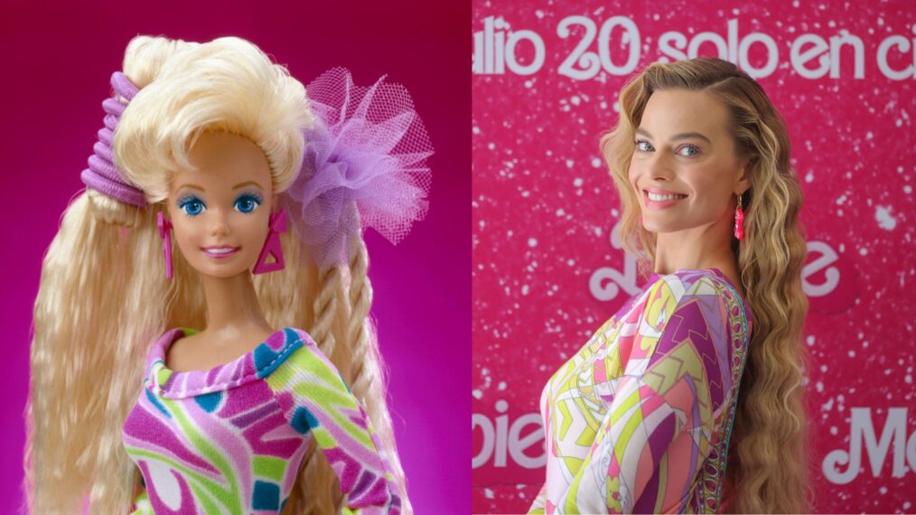 Margot Robbie as 1992 Totally Hair Barbie