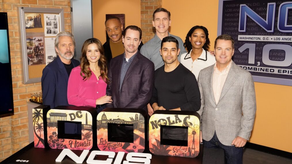 Gary Cole, Katrina Law, Rocky Carroll, Sean Murray, Brian Dietzen, Wilmer Valderrama, Diona Reasonover, and Chris O’Donnell — 'NCIS' 1,000th Franchise Celebration