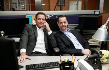 Michael Weatherly and Sean Murray behind the scenes of the 'NCIS' Ducky tribute episode