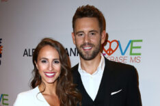 Nick Viall and Vanessa Grimaldi attend the 24th Annual Race To Erase MS Gala at The Beverly Hilton Hotel on May 5, 2017 in Beverly Hills, California.